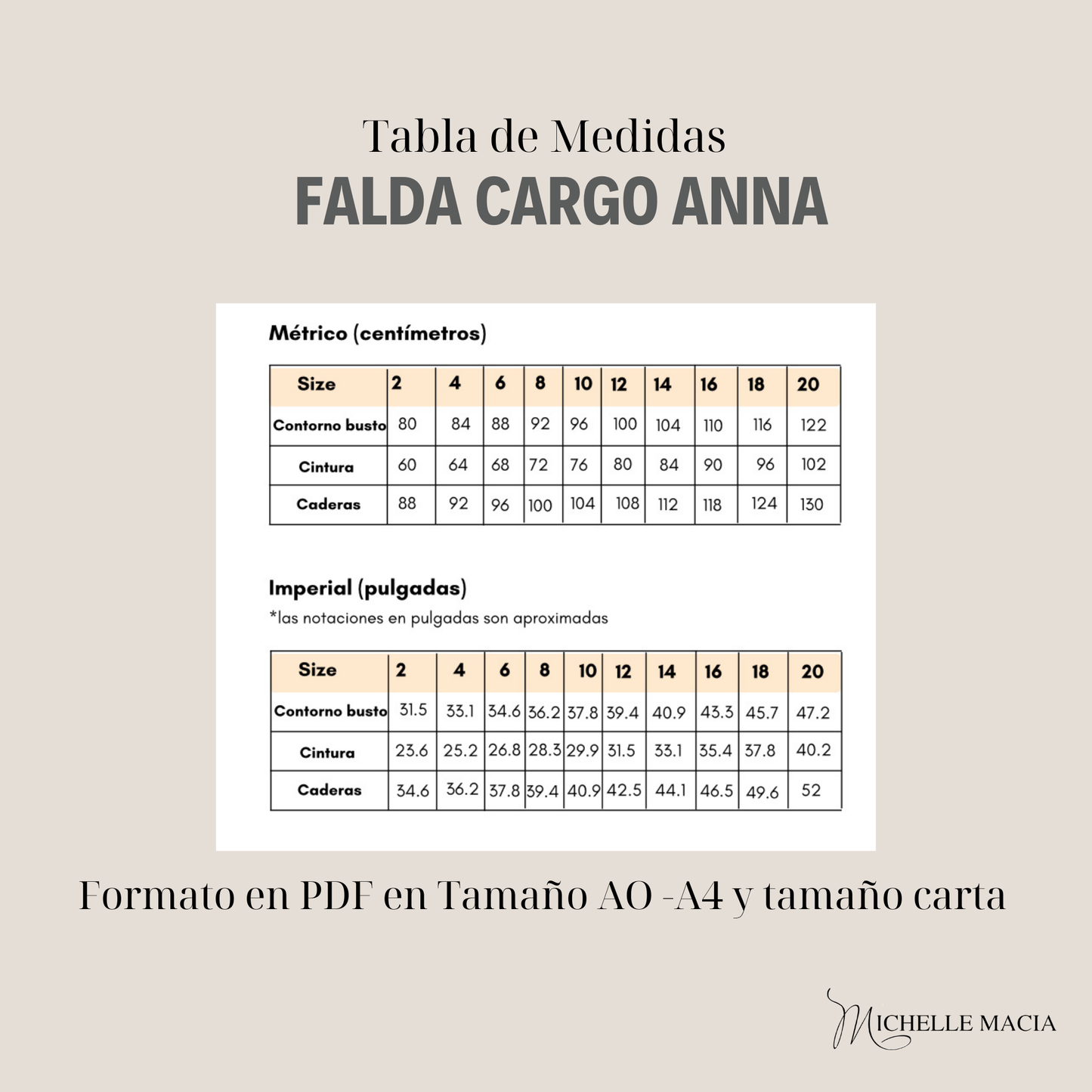 Anna Cargo Skirt Pattern