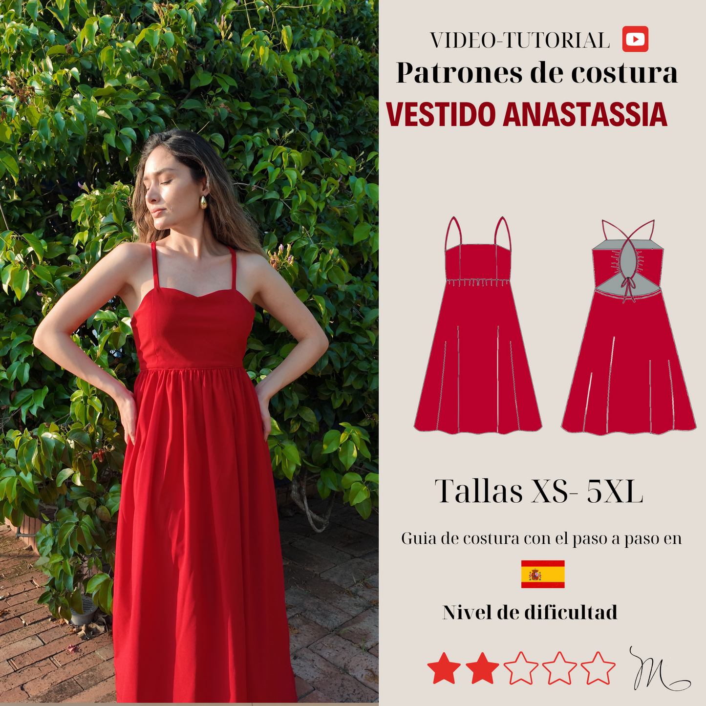 Patrón de Vestido Anastasia