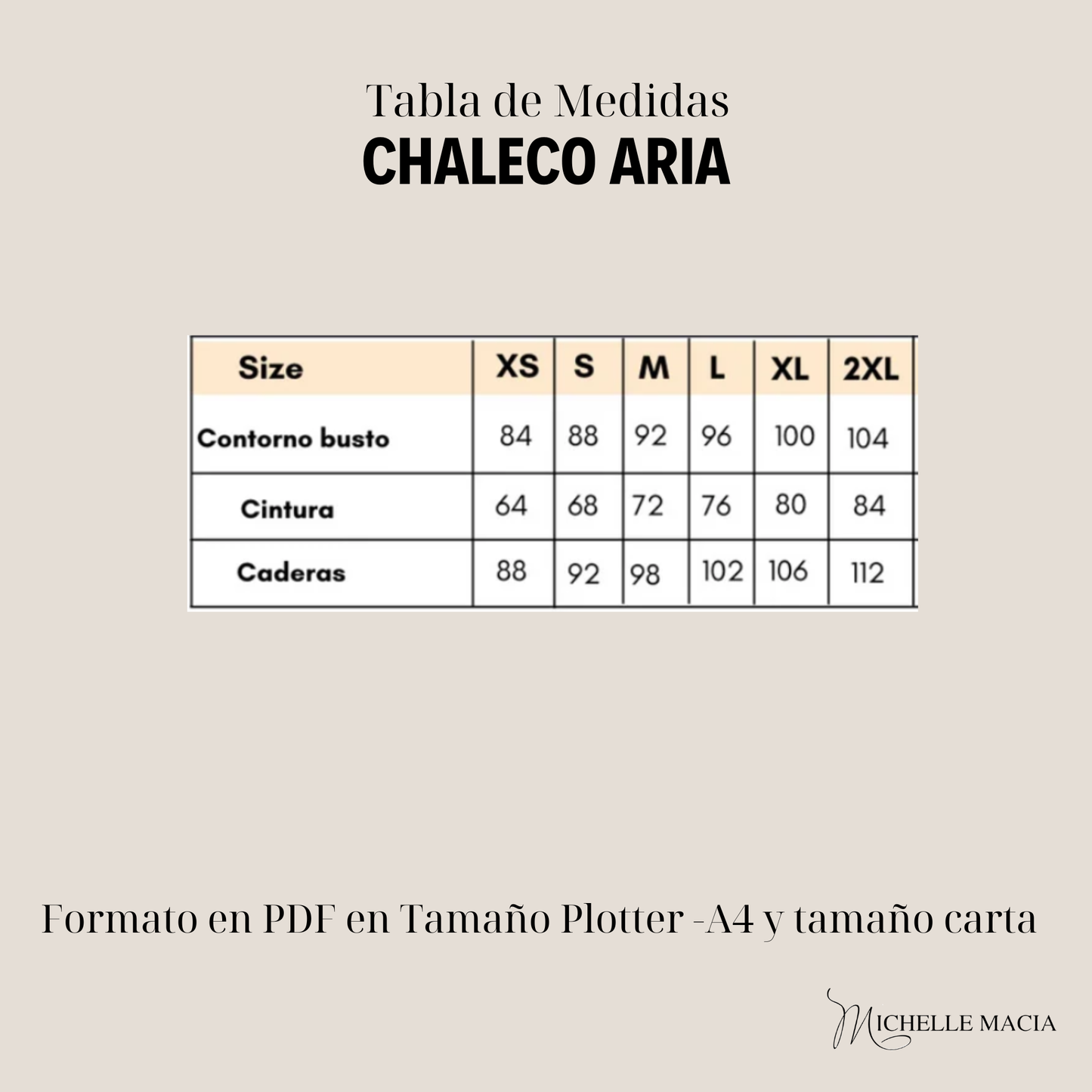 Patrón chaleco Aria