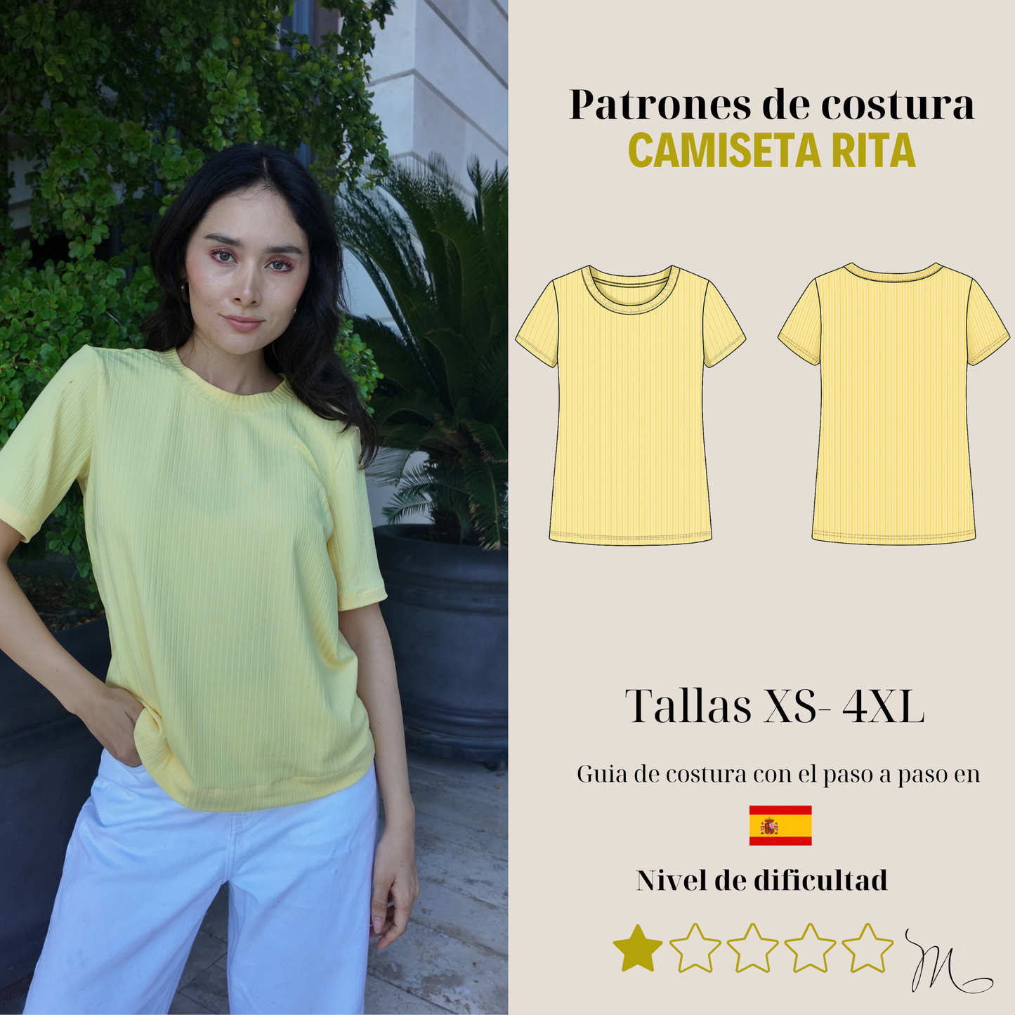 Patrón Camiseta básica Rita