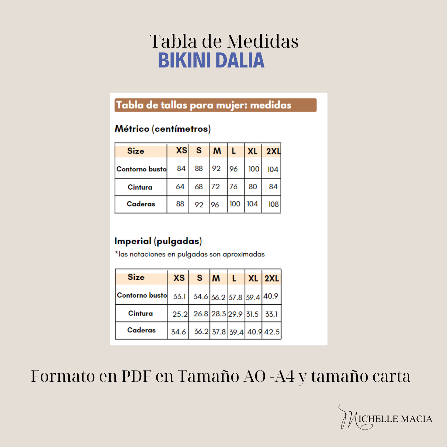 Patrón de Bikini Dalia