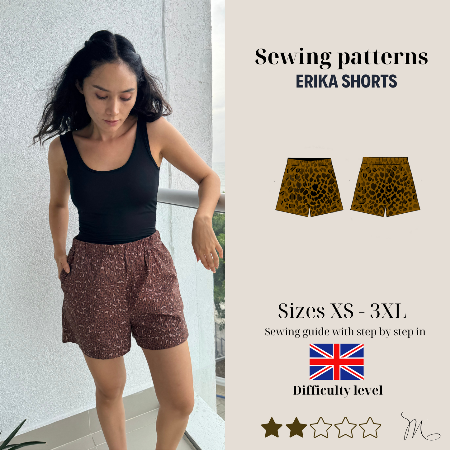 Patrón Short Erika