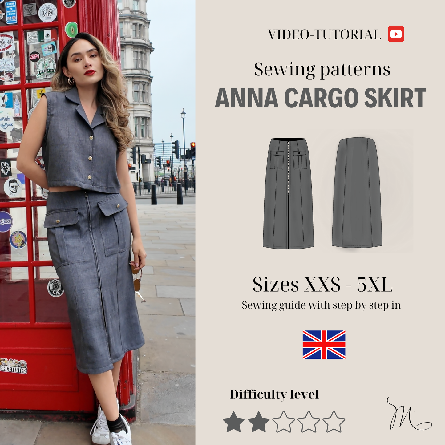 Anna Cargo Skirt Pattern