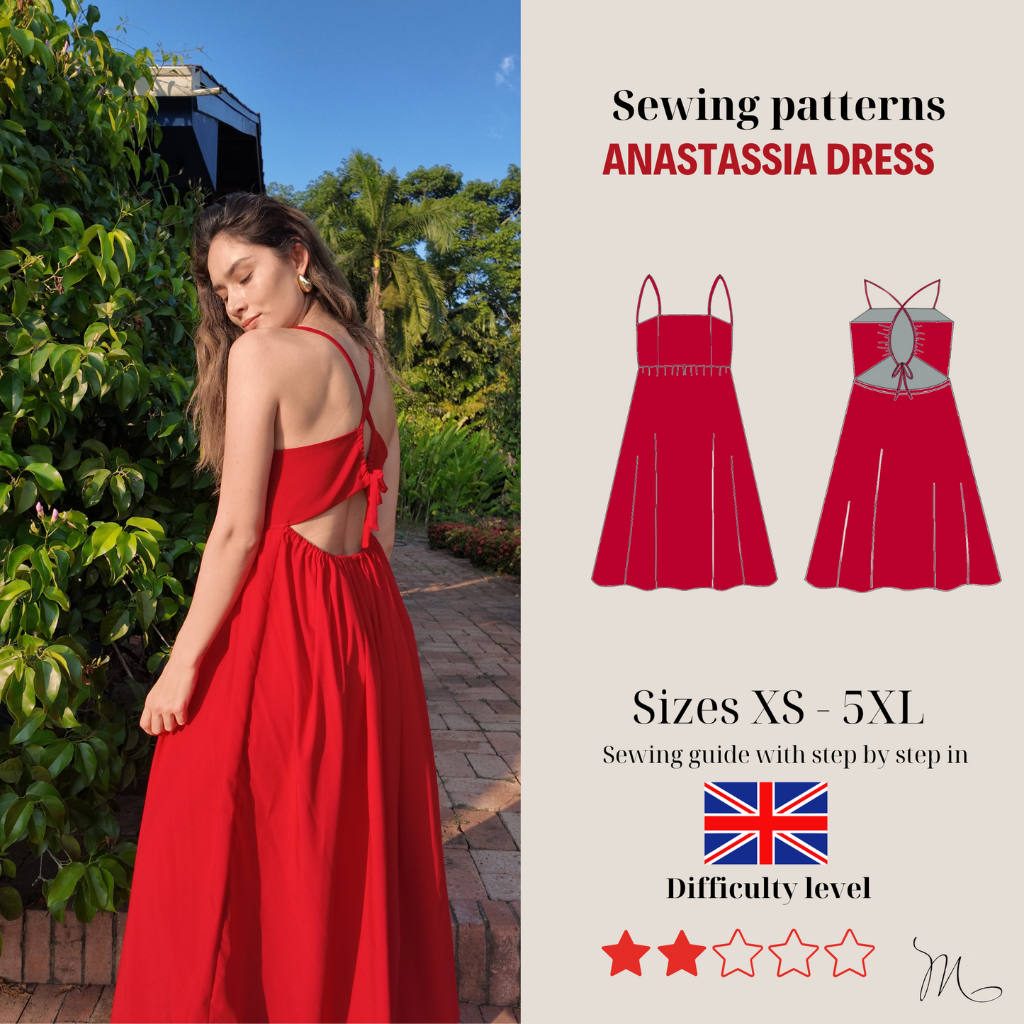 Patrón de Vestido Anastasia