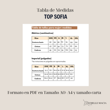 Patrón Top Sofia