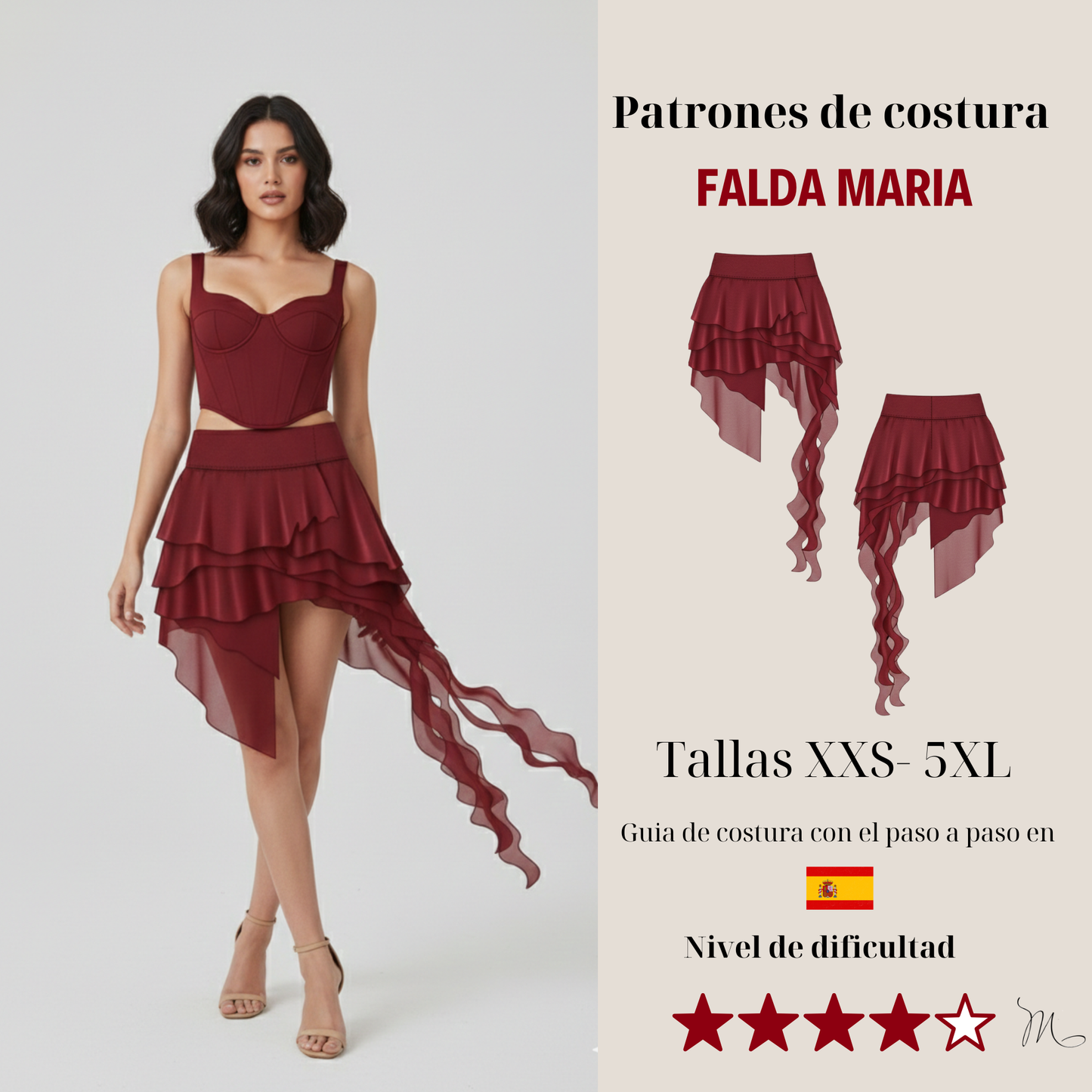 Patrón de Falda María