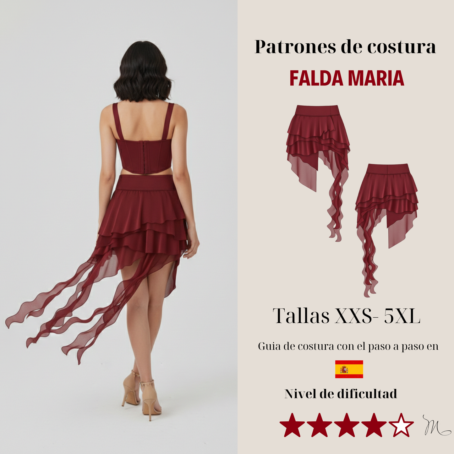 Patrón de Falda María