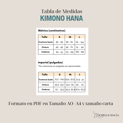 Patrón de Kimono Hana