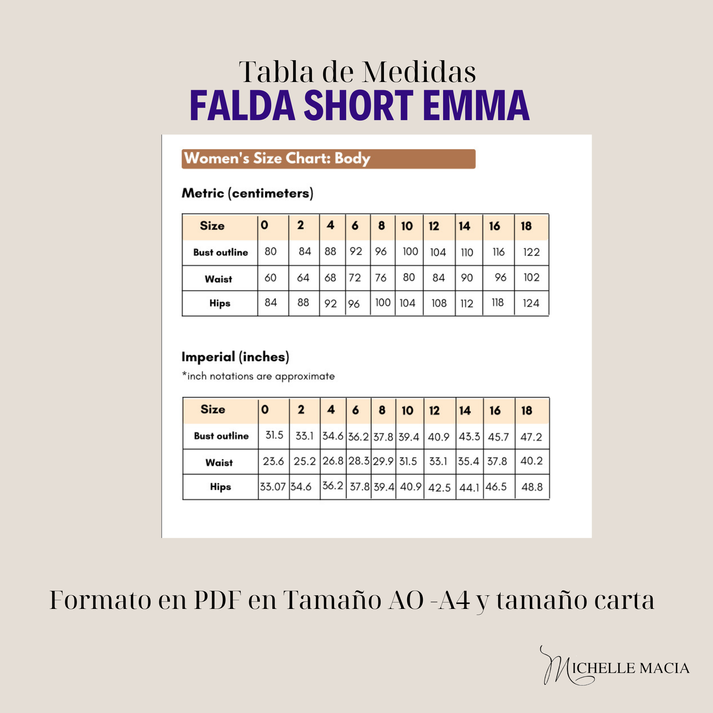 Patrón de Falda Short Emma