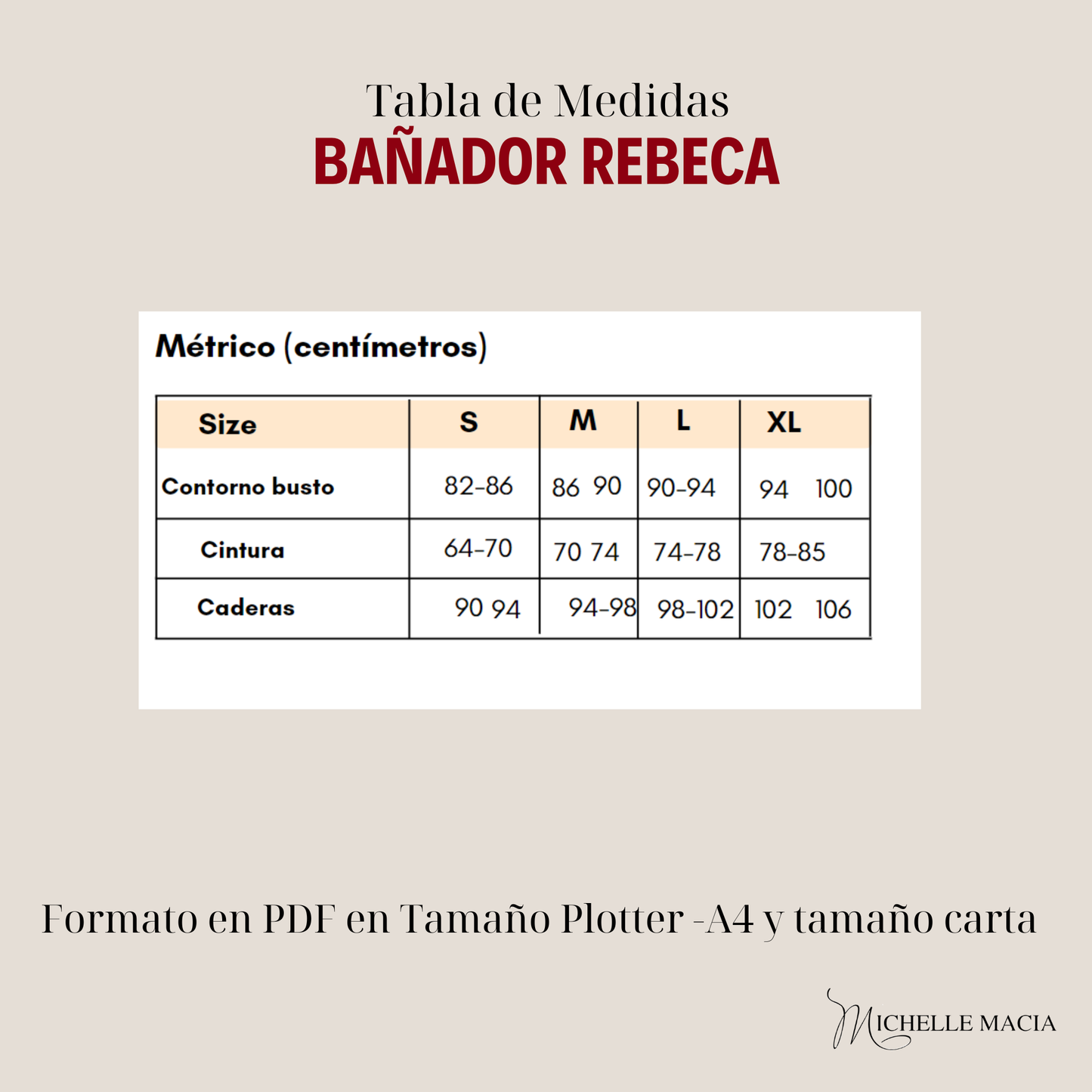 Patrón bañador Rebeca