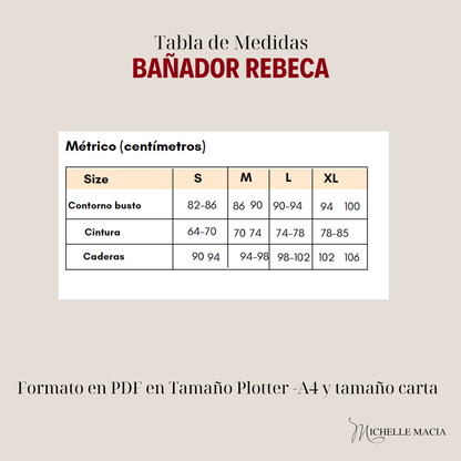 Patrón bañador Rebeca