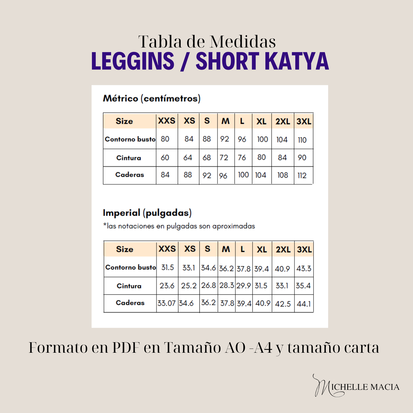 Patrón de Leggins/short Katya