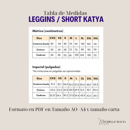 Patrón de Leggins/short Katya