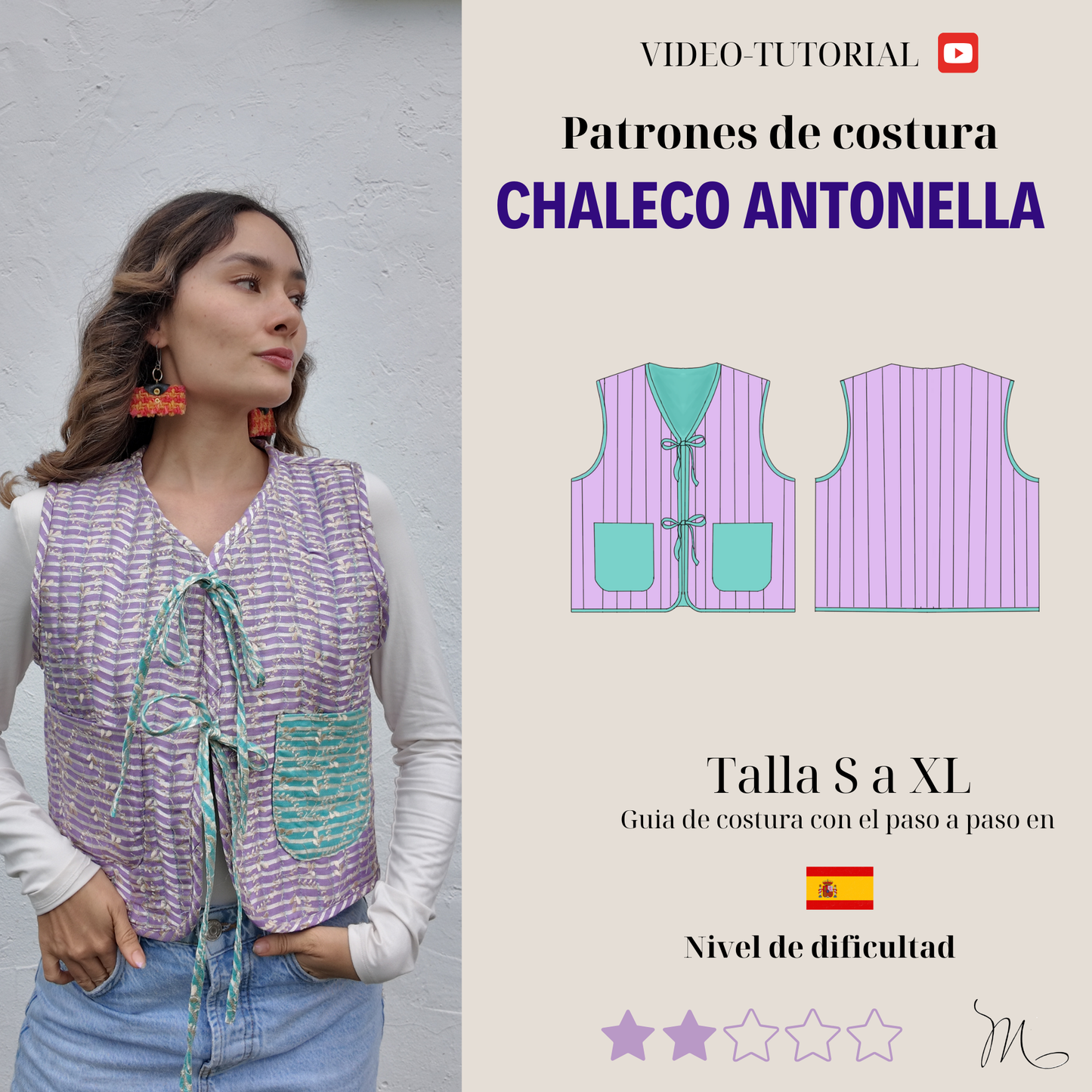 Patrón Chaleco Antonella