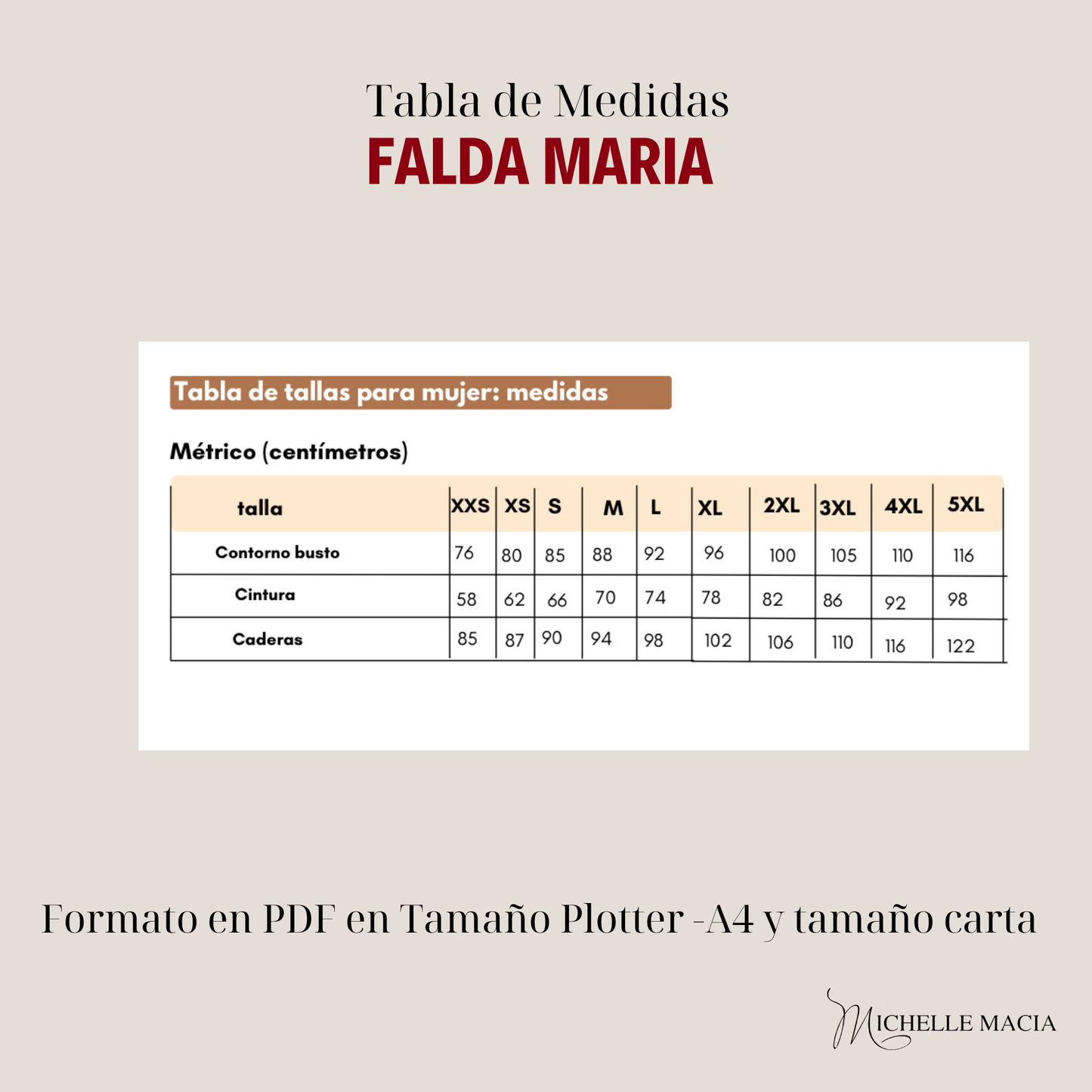 Patrón de Falda María