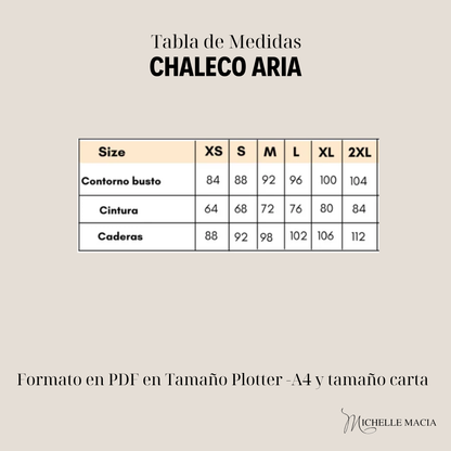 Patrón chaleco Aria