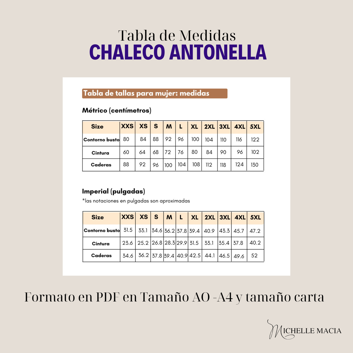 Patrón Chaleco Antonella