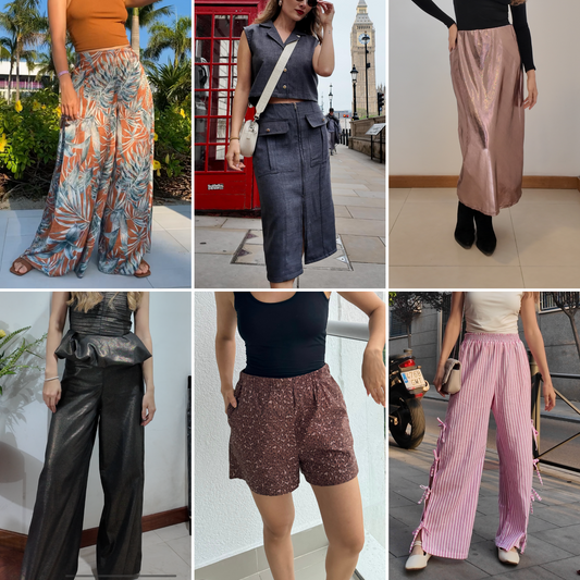 Combo de Moldes: Pantalones, Shorts y Faldas