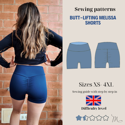 Patrón Short Levanta cola Melissa